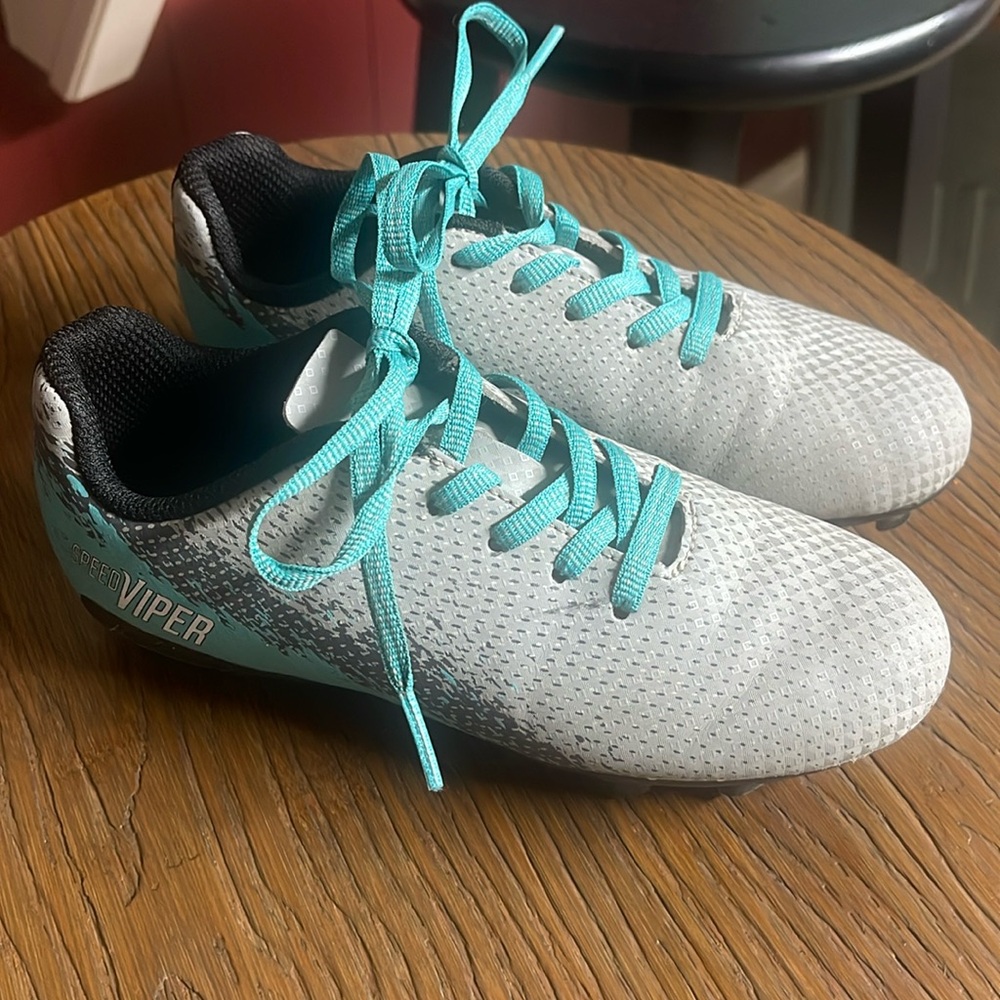 DSG size 13K cleats gray and teal. Used but good condition